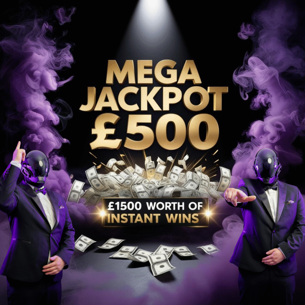£500 jackpot with £1500 worth of instant wins