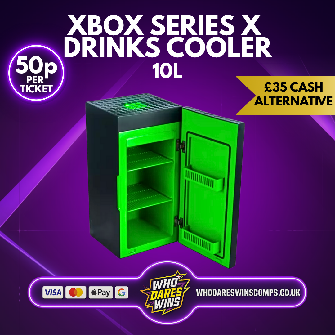 XBOX Series X Replica Drinks Cooler – 10 litres, Black & Green